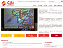 Tablet Screenshot of lycee-prieur.fr
